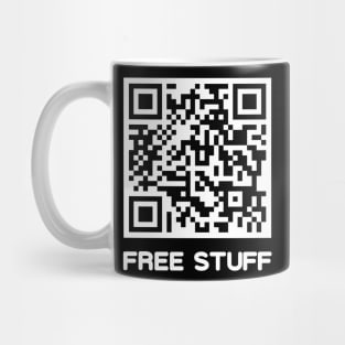 Rick Roll QR Code with "Free Stuff" Bait Mug